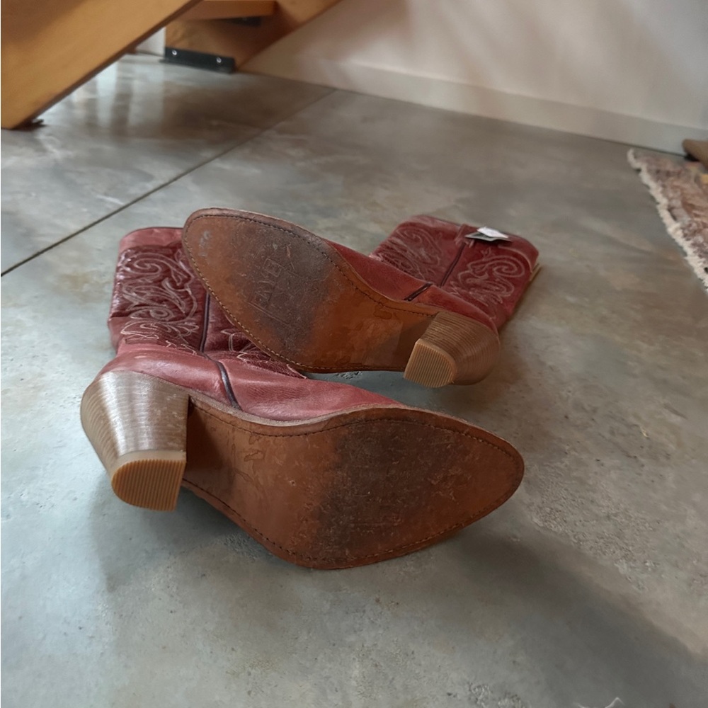 Frye Women's Red Heeled Boots - Picture 9 of 10